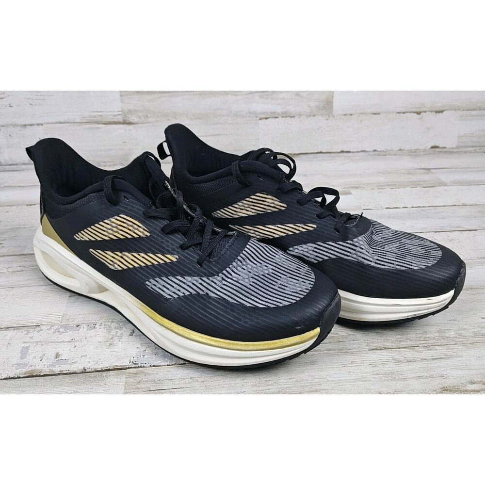 Avia Mens 11 Running Shoes Black Gold Athletic Sneakers Comfort Training Gym